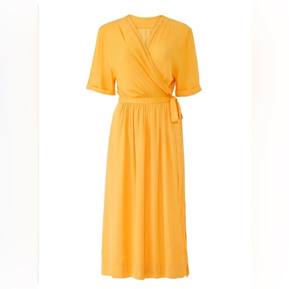 🔥🔥 SCOTCH & SODA mango crepe midi wrap dress | MSRP $198 - Picture 14 of 14